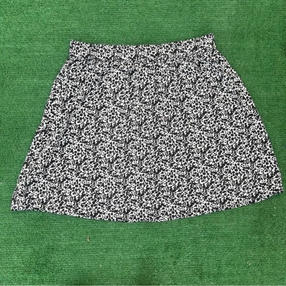Abound Black & White Cow Print Mini Skirt Size S